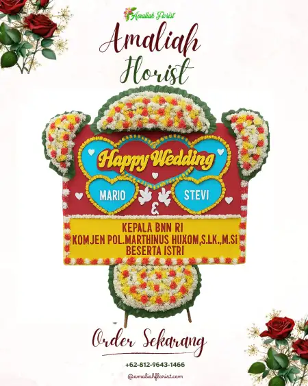 Papan Bunga Pernikahan Batang Cenaku